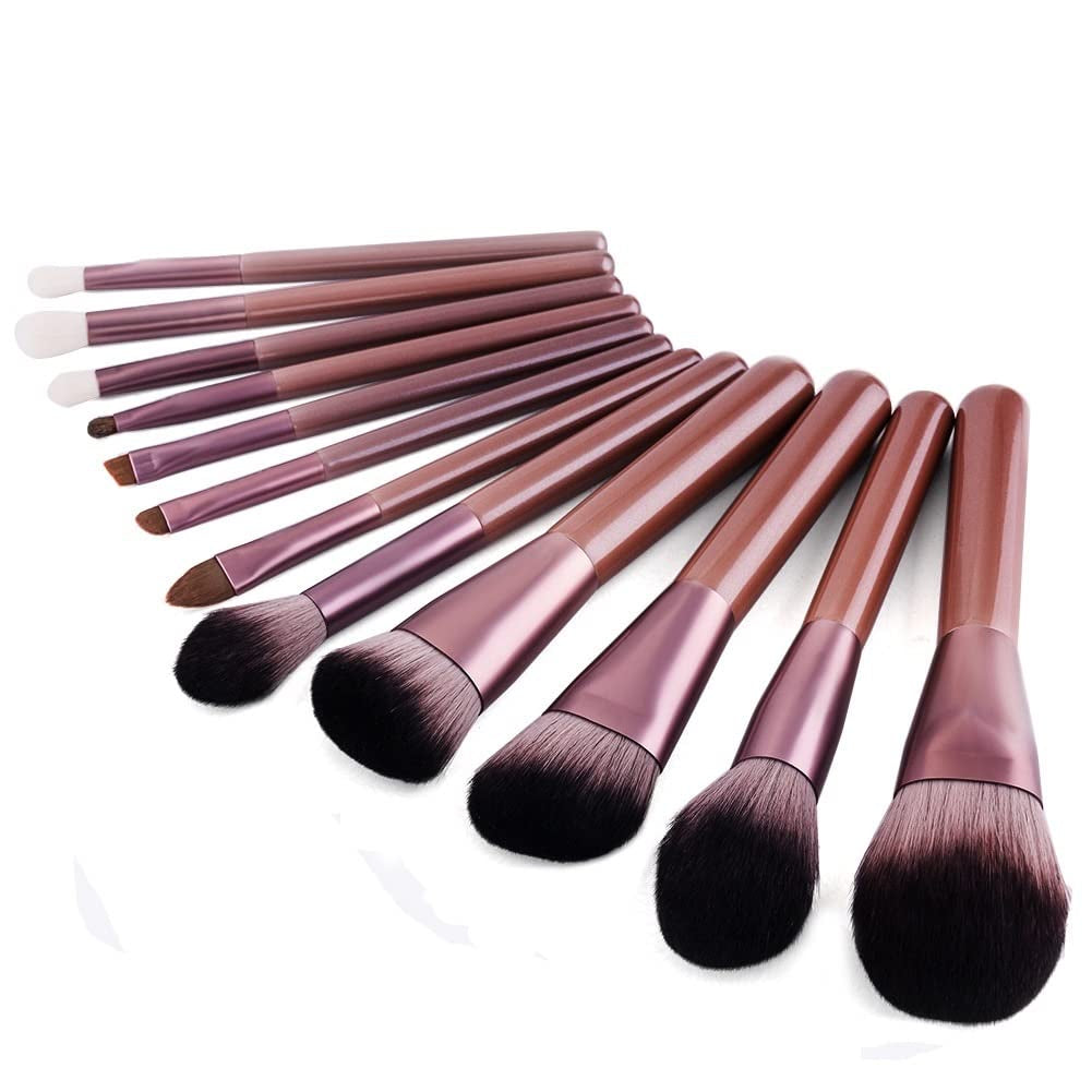 12 Soft Brushes Makeup Brush Set Beginner Beauty Tools Foundation Concealer Eyeshadow Brush Full Set ( Size : 12PC-B )