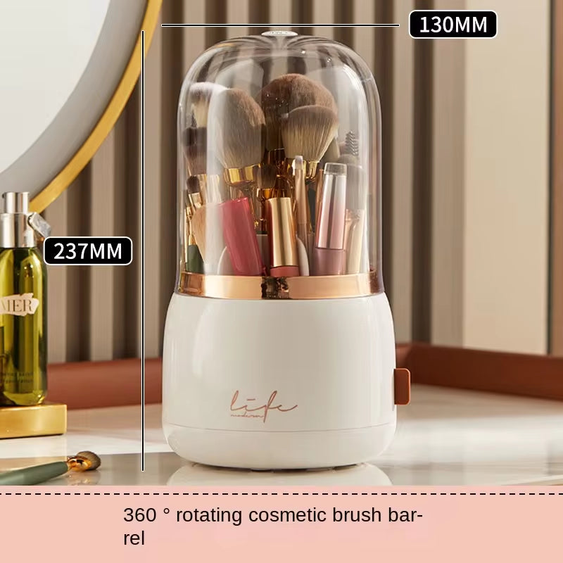 360°Rotating Makeup Organizer Makeup Brush Holder Cosmetic Storage Box Makeup Storage Organizer Pencil Case Lipstick Organizer