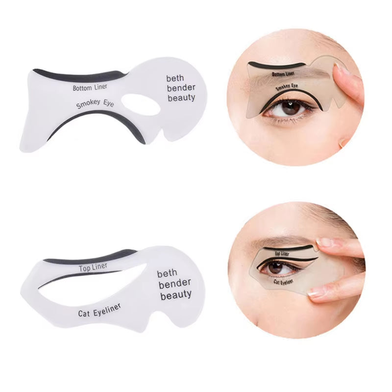 2Pcs Eye Makeup Assistant Makeup Tool Eyeliner Assistant Tool Eyeliner Eyelash Card Smoked Eye Template Beauty and Makeup Tools