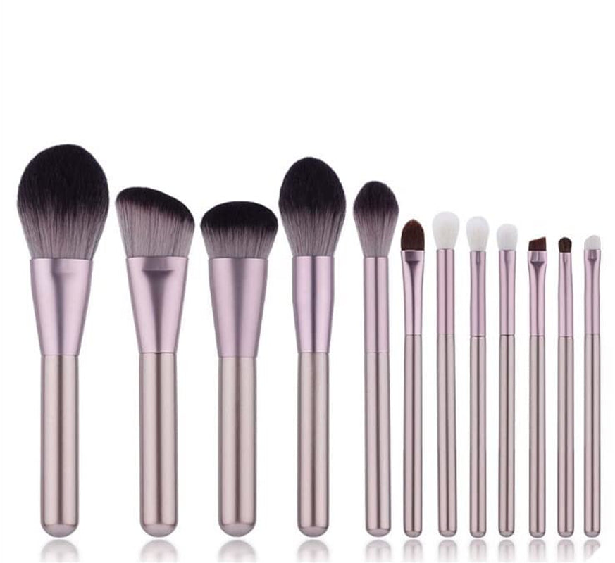 12 Soft Brushes Makeup Brush Set Beginner Beauty Tools Foundation Concealer Eyeshadow Brush Full Set ( Size : 12PC-B )