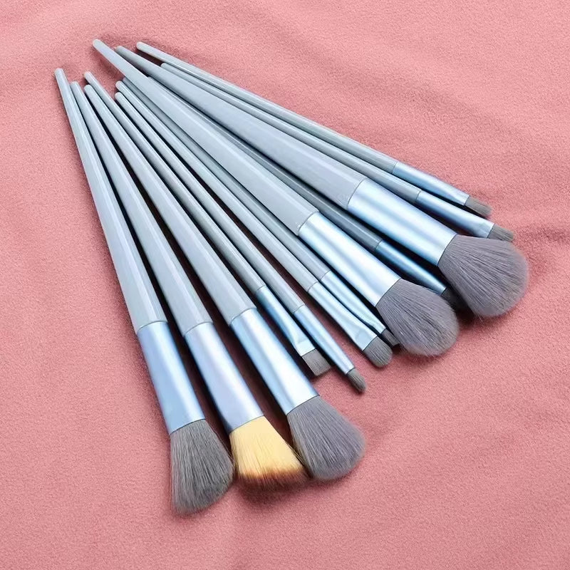 13 PCS Makeup Brushes Set Eye Shadow Foundation Women Cosmetic Brush Eyeshadow Blush Beauty Soft Make up Tools Bag